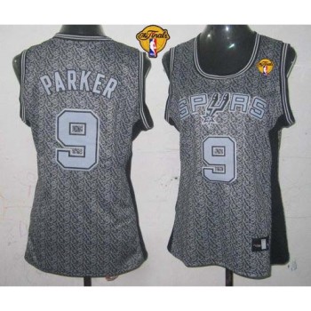Spurs #9 Tony Parker Grey With Finals Patch Women's Static Fashion Stitched NBA Jersey Spurs #9 Tony Parker Grey With Finals Patch Women's Static Fashion Stitched NBA Jersey