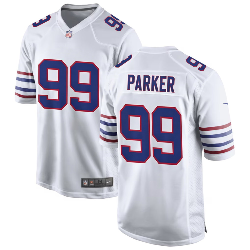 Men's Buffalo Bills #99 T.J. Parker White 2026 NFL Draft Game Jersey