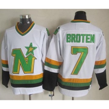 Stars #7 Neal Broten White CCM Throwback Stitched NHL Jersey Stars #7 Neal Broten White CCM Throwback Stitched NHL Jersey