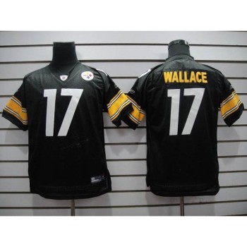 Steelers #17 Mike Wallace Black Color Stitched Youth NFL Jersey Steelers #17 Mike Wallace Black Color Stitched Youth NFL Jersey