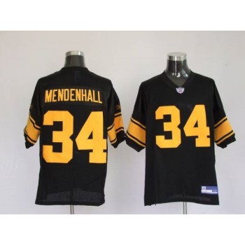 Steelers #34 Rashard Mendenhall Black With Yellow Number Stitched Youth NFL Jersey Steelers #34 Rashard Mendenhall Black With Yellow Number Stitched Youth NFL Jersey