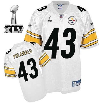 Steelers #43 Troy Polamalu White Super Bowl XLV Stitched Youth NFL Jersey Steelers #43 Troy Polamalu White Super Bowl XLV Stitched Youth NFL Jersey