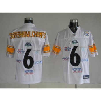 Steelers 6 Super Bowl Champion Patch White Stitched Youth NFL Jersey Steelers 6 Super Bowl Champion Patch White Stitched Youth NFL Jersey