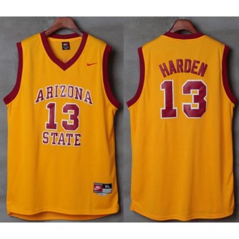 Sun Devils #13 James Harden Gold  Basketball Stitched NCAA Jersey