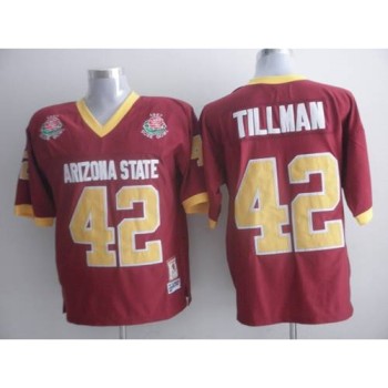 Sun Devils #42 Pat Tillman Red 1997 Rose Bowl Patch Stitched NCAA Jersey Sun Devils #42 Pat Tillman Red 1997 Rose Bowl Patch Stitched NCAA Jersey
