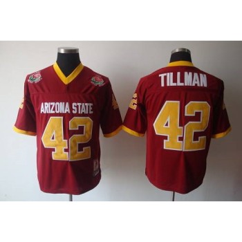 Sun Devils #42 Pat Tillman Red Stitched Youth NCAA Jersey