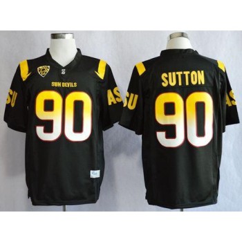 Sun Devils #90 Will Sutton Black Stitched NCAA Jersey