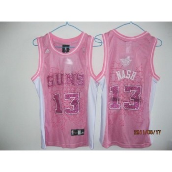 Suns #13 Steve Nash Pink Women Fashion Stitched NBA Jersey Suns #13 Steve Nash Pink Women Fashion Stitched NBA Jersey
