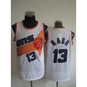 Suns #13 Steve Nash White Throwback Stitched NBA Jersey Suns #13 Steve Nash White Throwback Stitched NBA Jersey