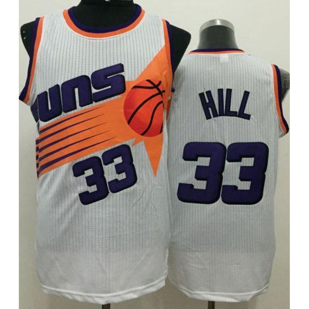 Suns #33 Grant Hill White Throwback Stitched NBA Jersey