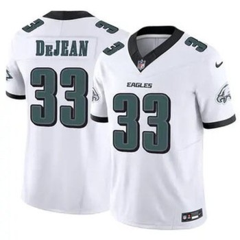 Men's Philadelphia Eagles #33 Cooper DeJean White 2024 Draft F.U.S.E Vapor Untouchable Limited Stitched Football Jersey Men's Philadelphia Eagles #33 Cooper DeJean White 2024 Draft F.U.S.E Vapor Untouchable Limited Stitched Football Jersey