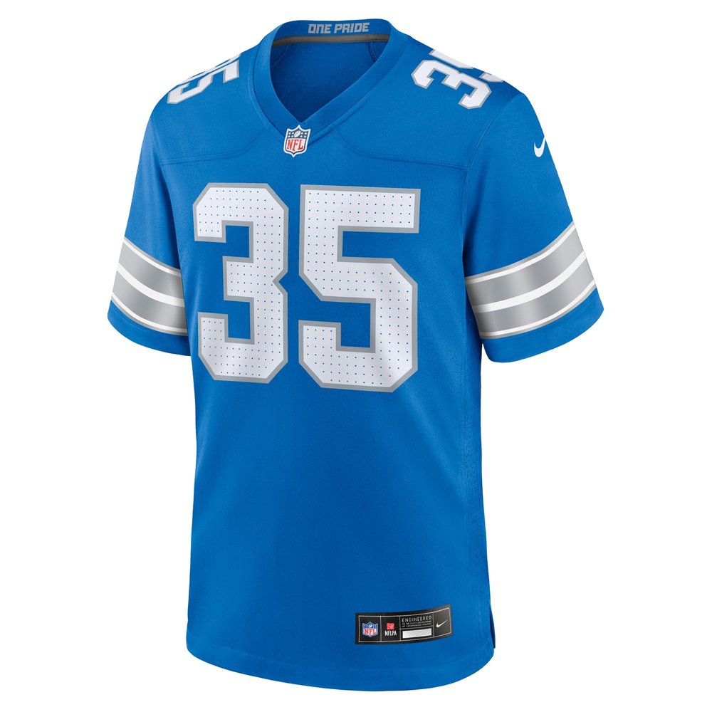 Men's Detroit Lions Chelen Garnes  Blue Game Jersey Men's Detroit Lions Chelen Garnes  Blue Game Jersey