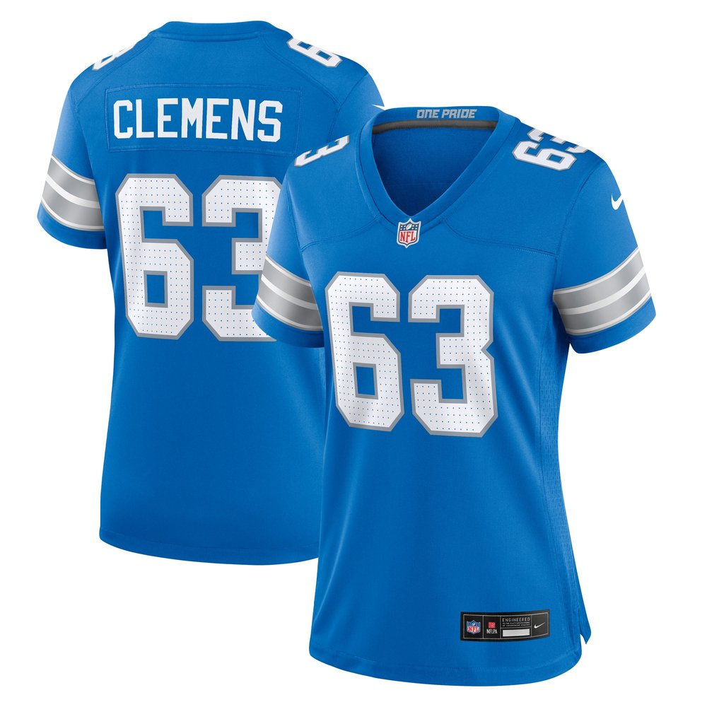 Women's Detroit Lions Duke Clemens  Blue Game Jersey