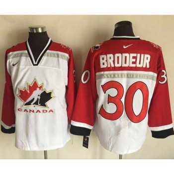 Team CA. #30 Martin Brodeur White/Red Throwback Stitched NHL Jersey Team CA. #30 Martin Brodeur White/Red Throwback Stitched NHL Jersey