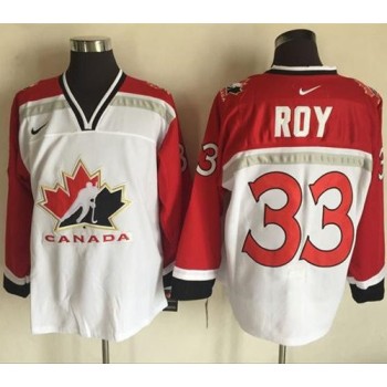 Team CA. #33 Patrick Roy White/Red Throwback Stitched NHL Jersey Team CA. #33 Patrick Roy White/Red Throwback Stitched NHL Jersey