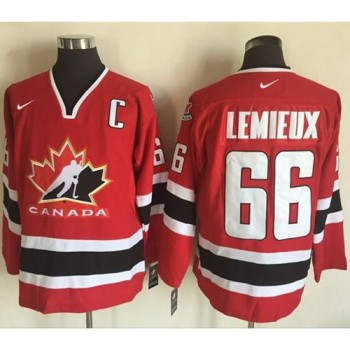 Team CA. #66 Mario Lemieux Red/Black 2002 Olympic Throwback Stitched NHL Jersey Team CA. #66 Mario Lemieux Red/Black 2002 Olympic Throwback Stitched NHL Jersey