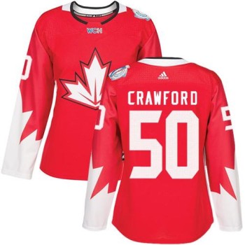 Team Canada #50 Corey Crawford Red 2016 World Cup Women's Stitched NHL Jersey Team Canada #50 Corey Crawford Red 2016 World Cup Women's Stitched NHL Jersey