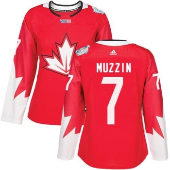 Team Canada #7 Jake Muzzin Red 2016 World Cup Women's Stitched NHL Jersey Team Canada #7 Jake Muzzin Red 2016 World Cup Women's Stitched NHL Jersey
