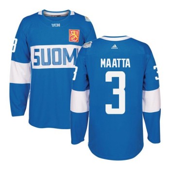 Team Finland #3 Olli Maatta Blue 2016 World Cup Stitched NHL Jersey Team Finland #3 Olli Maatta Blue 2016 World Cup Stitched NHL Jersey