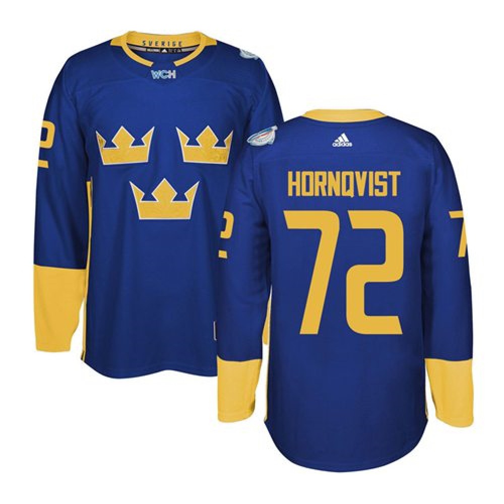 Team Sweden #72 Patric Hornqvist Blue 2016 World Cup Stitched NHL Jersey