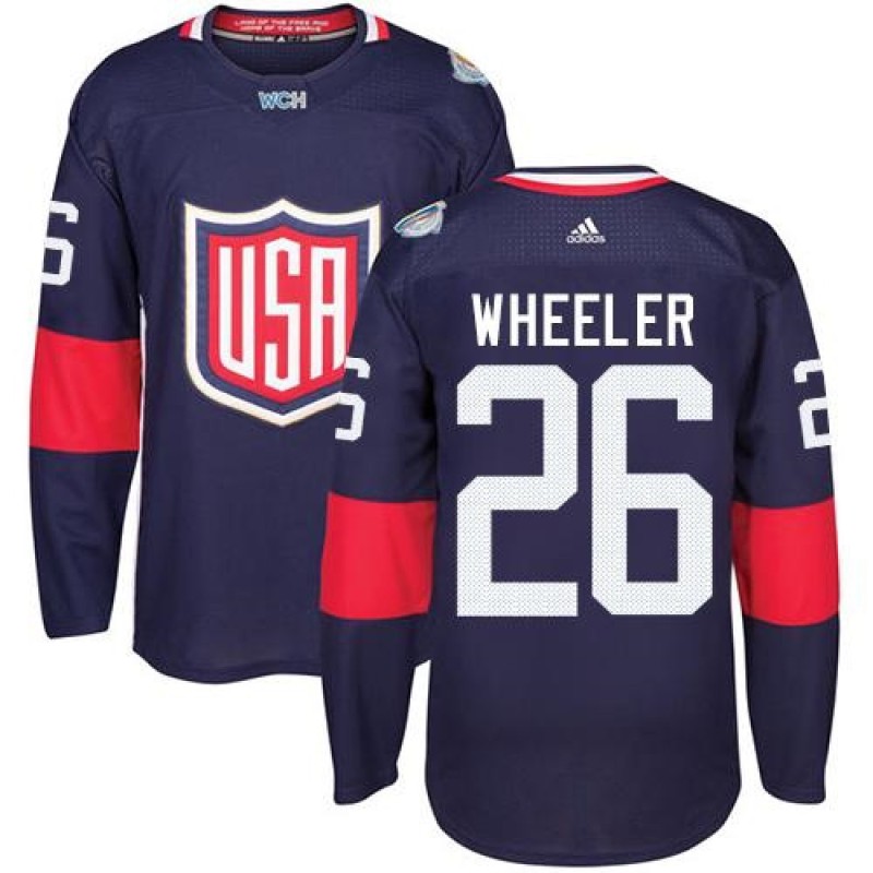 Team USA #26 Blake Wheeler Navy Blue 2016 World Cup Stitched NHL Jersey Team USA #26 Blake Wheeler Navy Blue 2016 World Cup Stitched NHL Jersey