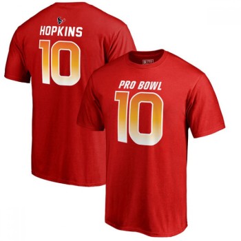 Texans #10 DeAndre Hopkins AFC Pro Line 2018 NFL Pro Bowl Red T-Shirt Texans #10 DeAndre Hopkins AFC Pro Line 2018 NFL Pro Bowl Red T-Shirt