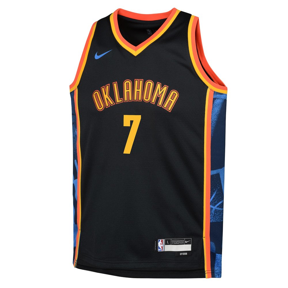 Youth Oklahoma City Thunder Chet Holmgren Black 2024/25 Swingman Player Jersey - City Edition Youth Oklahoma City Thunder Chet Holmgren Black 2024/25 Swingman Player Jersey - City Edition