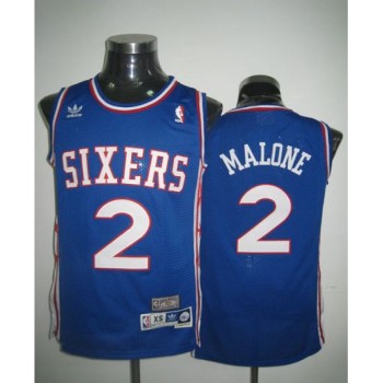 Throwback 76ers #2 Malone Blue Stitched NBA Jersey Throwback 76ers #2 Malone Blue Stitched NBA Jersey