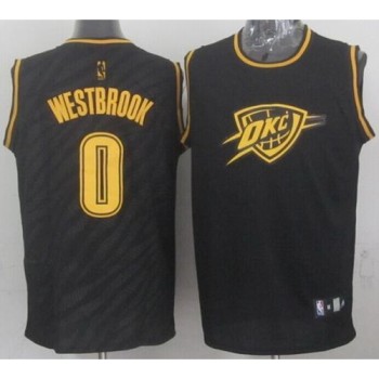 Thunder #0 Russell Westbrook Black Precious Metals Fashion Stitched NBA Jersey Thunder #0 Russell Westbrook Black Precious Metals Fashion Stitched NBA Jersey