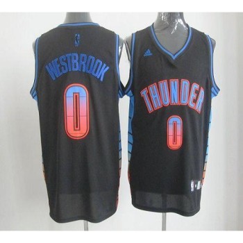 Thunder #0 Russell Westbrook Black Stitched NBA Vibe Jersey Thunder #0 Russell Westbrook Black Stitched NBA Vibe Jersey