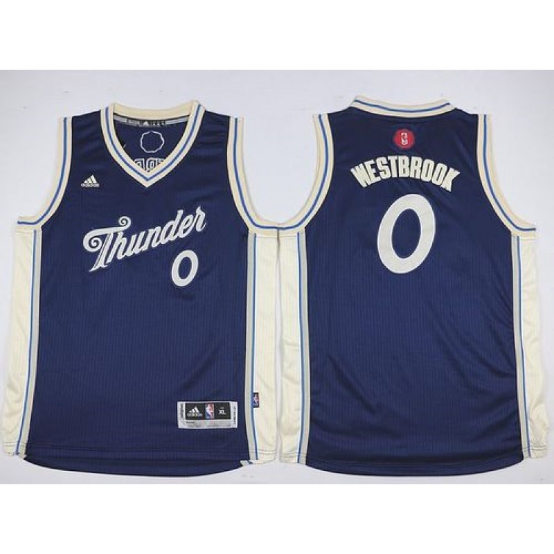 Thunder #0 Russell Westbrook Blue 2015-2016 Christmas Day Stitched Youth NBA Jersey Thunder #0 Russell Westbrook Blue 2015-2016 Christmas Day Stitched Youth NBA Jersey
