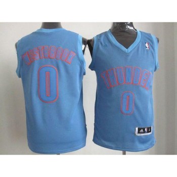 Thunder #0 Russell Westbrook Blue Big Color Fashion Stitched NBA Jersey Thunder #0 Russell Westbrook Blue Big Color Fashion Stitched NBA Jersey