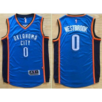 Thunder #0 Russell Westbrook Blue Revolution 30 Stitched NBA Jersey Thunder #0 Russell Westbrook Blue Revolution 30 Stitched NBA Jersey