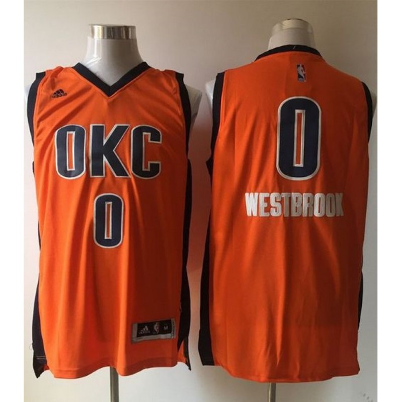 Thunder #0 Russell Westbrook Orange Alternate Stitched NBA Jersey Thunder #0 Russell Westbrook Orange Alternate Stitched NBA Jersey