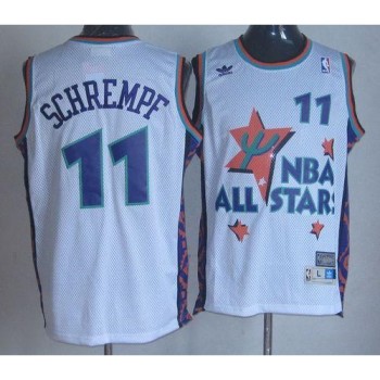 Thunder #11 Detlef Schrempf White 1995 All Star Throwback Stitched NBA Jersey Thunder #11 Detlef Schrempf White 1995 All Star Throwback Stitched NBA Jersey