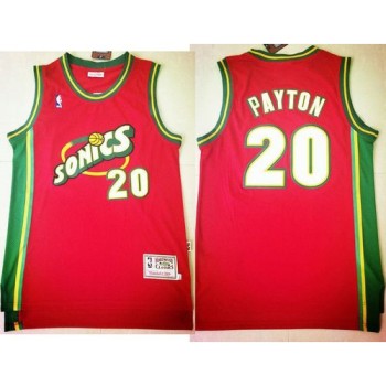 Thunder #20 Gary Payton Red SuperSonics Throwback Stitched NBA Jersey Thunder #20 Gary Payton Red SuperSonics Throwback Stitched NBA Jersey
