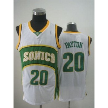 Thunder #20 Gary Payton White SuperSonics Throwback Stitched NBA Jersey Thunder #20 Gary Payton White SuperSonics Throwback Stitched NBA Jersey