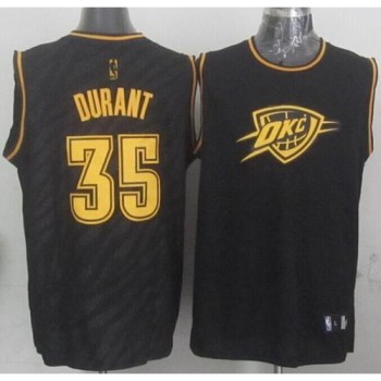 Thunder #35 Kevin Durant Black Precious Metals Fashion Stitched NBA Jersey Thunder #35 Kevin Durant Black Precious Metals Fashion Stitched NBA Jersey