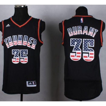 Thunder #35 Kevin Durant Black USA Flag Fashion Stitched NBA Jersey Thunder #35 Kevin Durant Black USA Flag Fashion Stitched NBA Jersey
