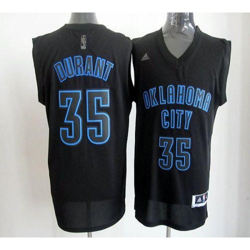 Thunder #35 Kevin Durant Black on Black Stitched NBA Jersey Thunder #35 Kevin Durant Black on Black Stitched NBA Jersey