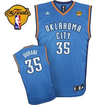 Thunder #35 Kevin Durant Blue Finals Patch Stitched NBA Jersey Thunder #35 Kevin Durant Blue Finals Patch Stitched NBA Jersey