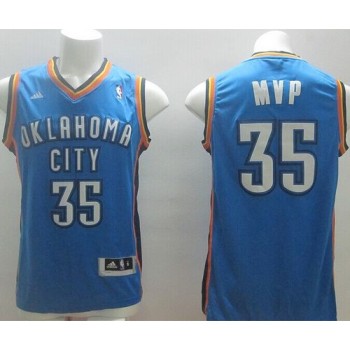 Thunder #35 Kevin Durant Blue MVP Stitched NBA Jersey Thunder #35 Kevin Durant Blue MVP Stitched NBA Jersey