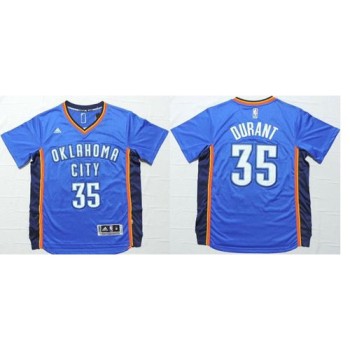 Thunder #35 Kevin Durant Blue Short Sleeve Stitched NBA Jersey Thunder #35 Kevin Durant Blue Short Sleeve Stitched NBA Jersey