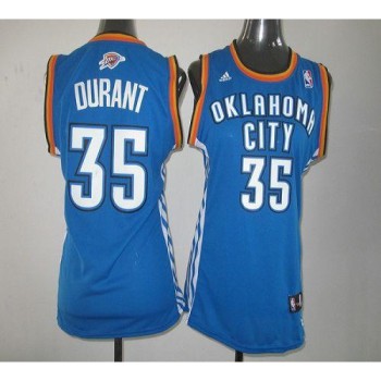 Thunder #35 Kevin Durant Blue Women's Road Stitched NBA Jersey Thunder #35 Kevin Durant Blue Women's Road Stitched NBA Jersey
