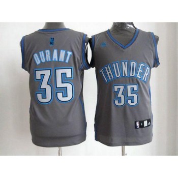 Thunder #35 Kevin Durant Grey Graystone Fashion Stitched NBA Jersey Thunder #35 Kevin Durant Grey Graystone Fashion Stitched NBA Jersey