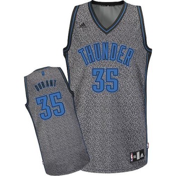 Thunder #35 Kevin Durant Grey Static Fashion Stitched NBA Jersey Thunder #35 Kevin Durant Grey Static Fashion Stitched NBA Jersey