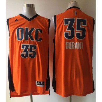 Thunder #35 Kevin Durant Orange Alternate Stitched NBA Jersey Thunder #35 Kevin Durant Orange Alternate Stitched NBA Jersey