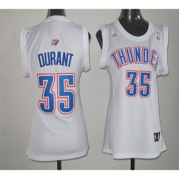 Thunder #35 Kevin Durant White Women Fashion Stitched NBA Jersey Thunder #35 Kevin Durant White Women Fashion Stitched NBA Jersey