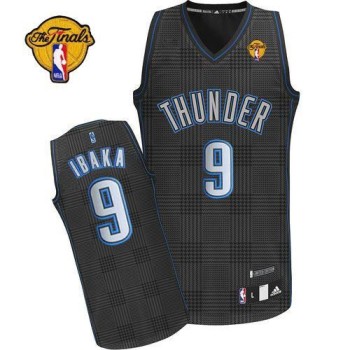 Thunder #9 Serge Ibaka Black Rhythm Fashion With Finals Patch Stitched NBA Jersey Thunder #9 Serge Ibaka Black Rhythm Fashion With Finals Patch Stitched NBA Jersey
