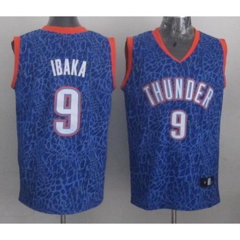 Thunder #9 Serge Ibaka Blue Crazy Light Stitched NBA Jersey Thunder #9 Serge Ibaka Blue Crazy Light Stitched NBA Jersey